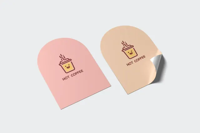 Hot Coffee Stickers — Custom die-cut