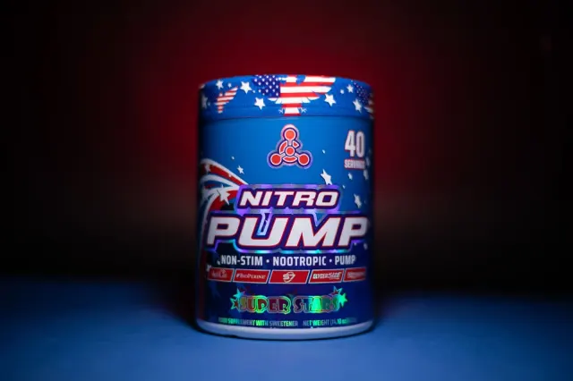 Nitro Pump — Hot-foil + raised tactile
